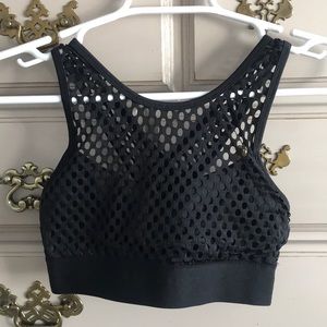 Black sports bra with detail